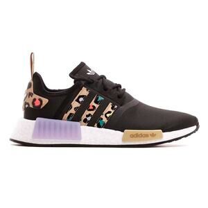 H00670 Adidas NMD R1 Black Leopard Black White Multicolor US Size 11 Women's